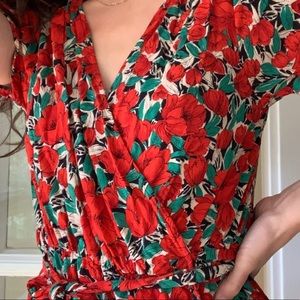 Zara Floral Summer Wrap Dress
